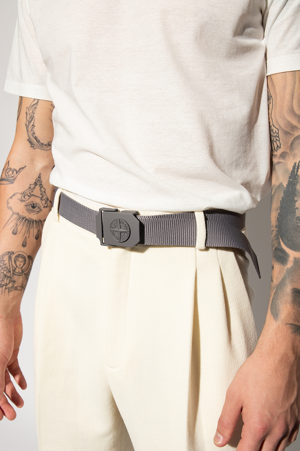 Stone Island Logo buy Patch Buckle Belt